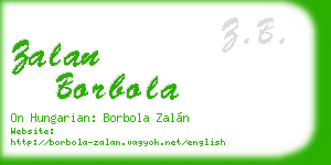 zalan borbola business card